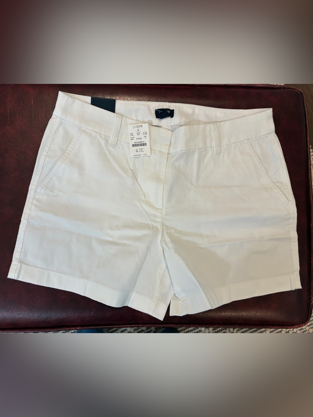 NWT JCrew Factory 5 inch cotton short white size 6